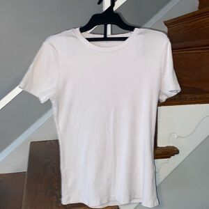 White ripped crew neck T-shirt Size XL